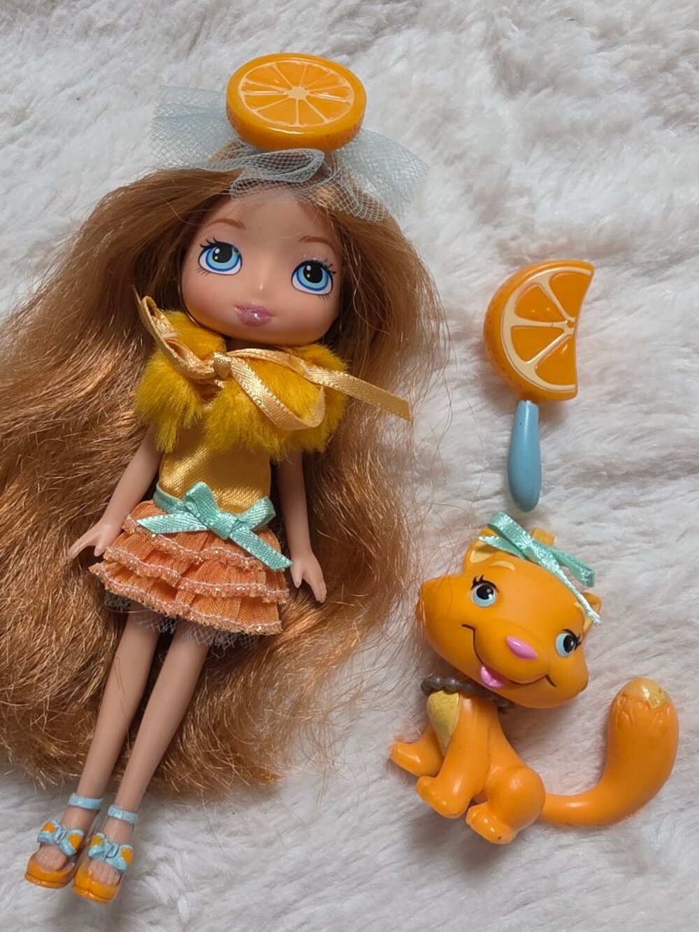 Yummi-Land Soda Pop Girls Oriana Orange Creme Doll Vintage 2006 MGA Pet Loose
